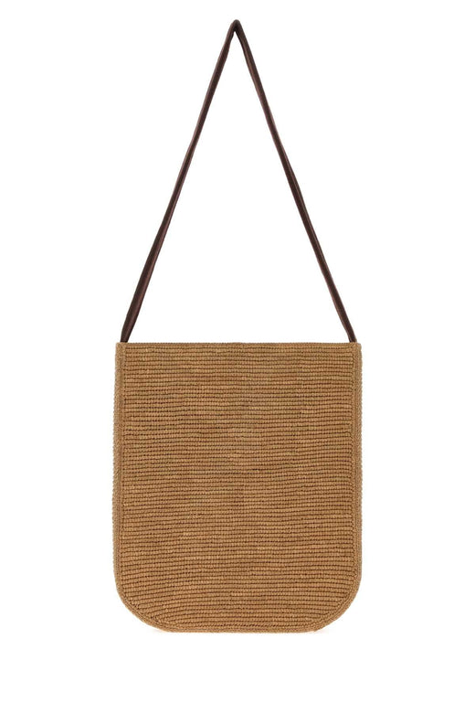 The Row Lori Shoulder Bag — Beige Exterior: Raffia