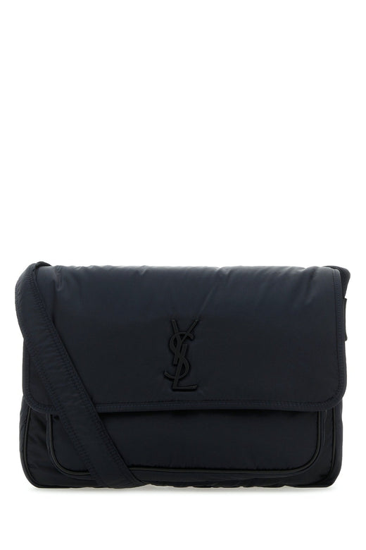 Saint Laurent Quilted Nylon Crossbody Bag — Black Z_new Soft Nylongoya Lux