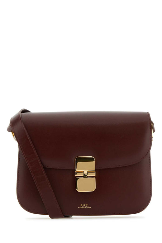 A.p.c. Grace Crossbody Bag — Burgundy Vache
