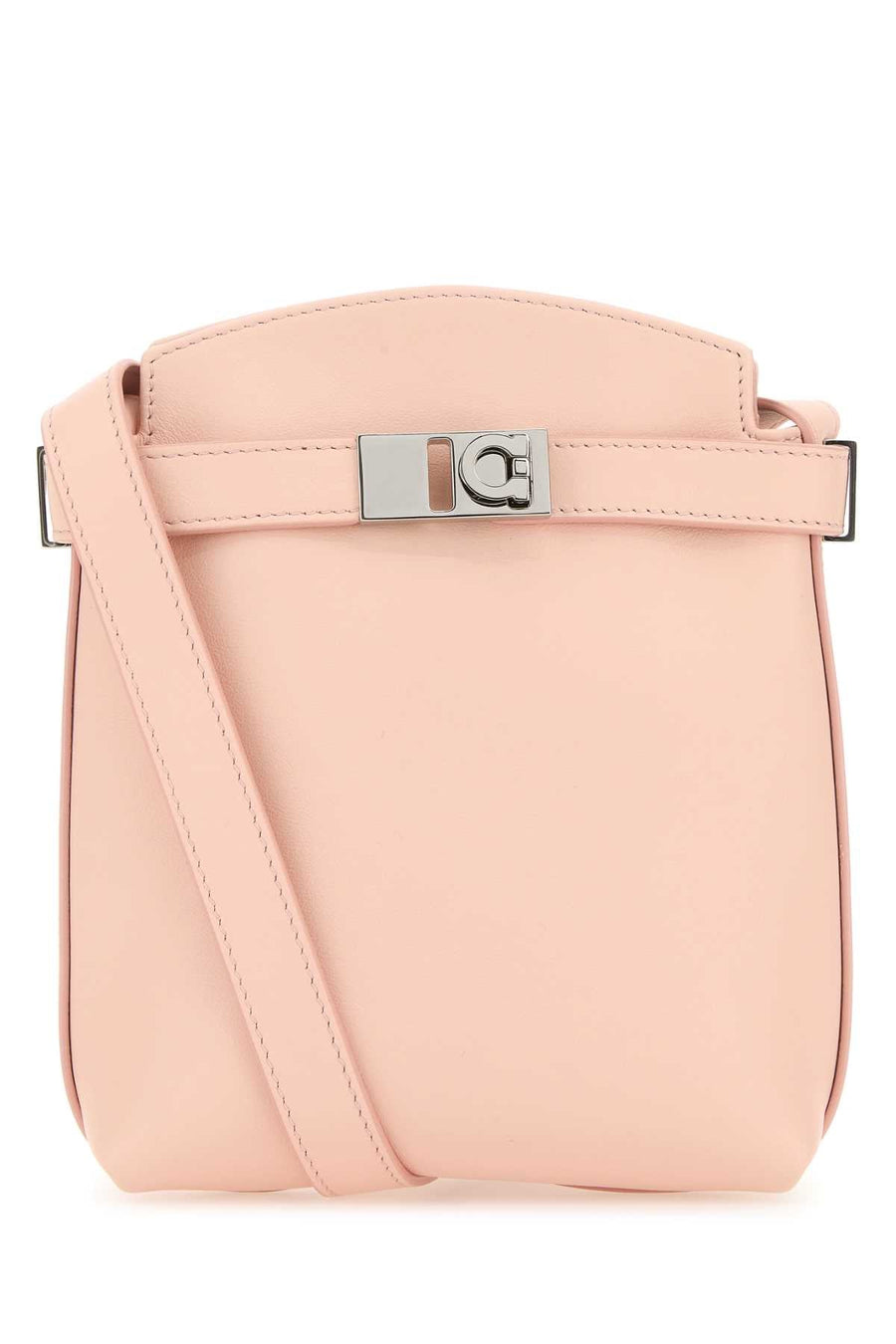 Ferragamo Gancini-Clasp Leather Phone Case — Pink Card Cases