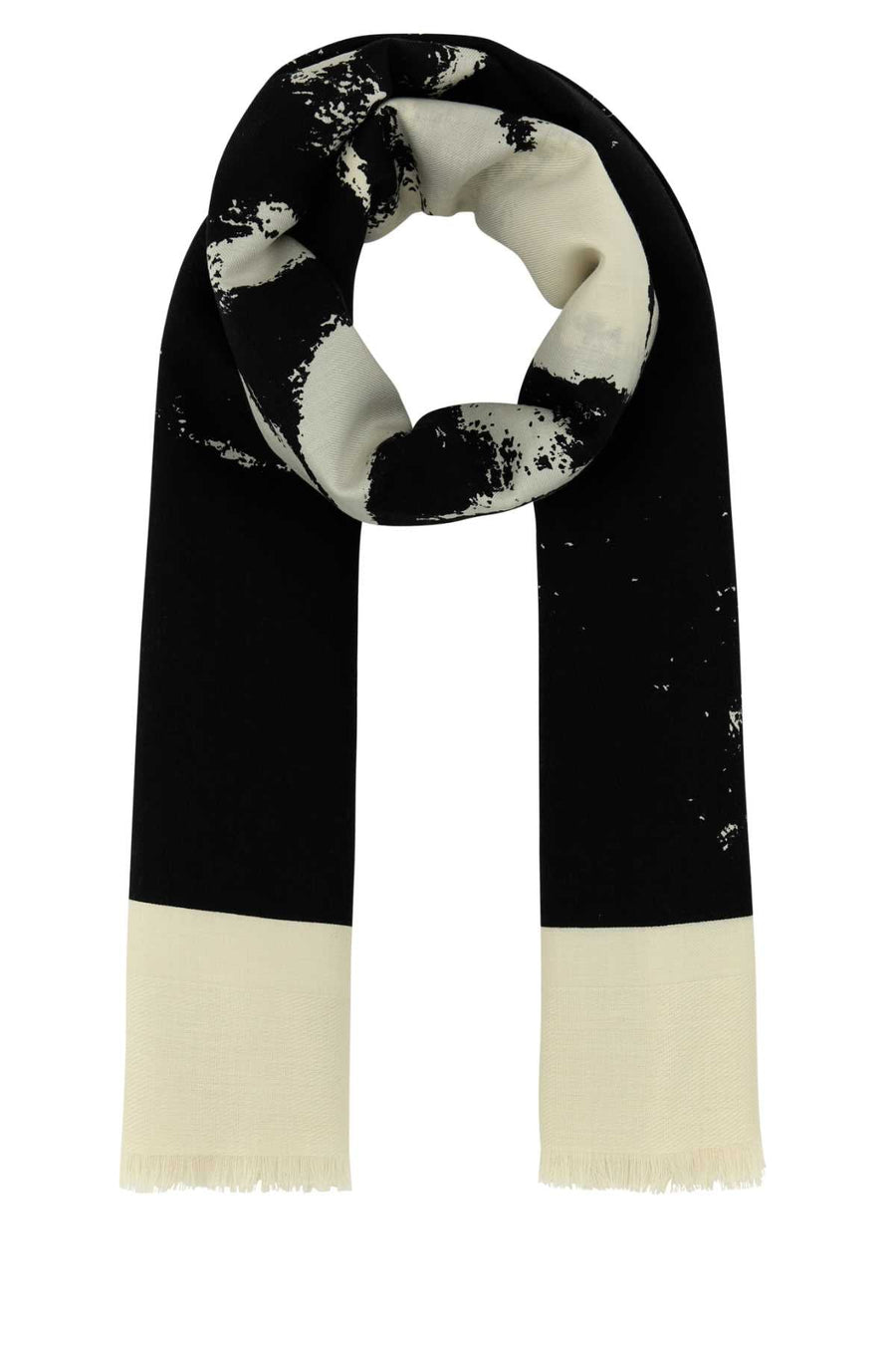 Alexander Mcqueen Exploded Scarf — Multicolor Exterior: Silk Wool Scarfs