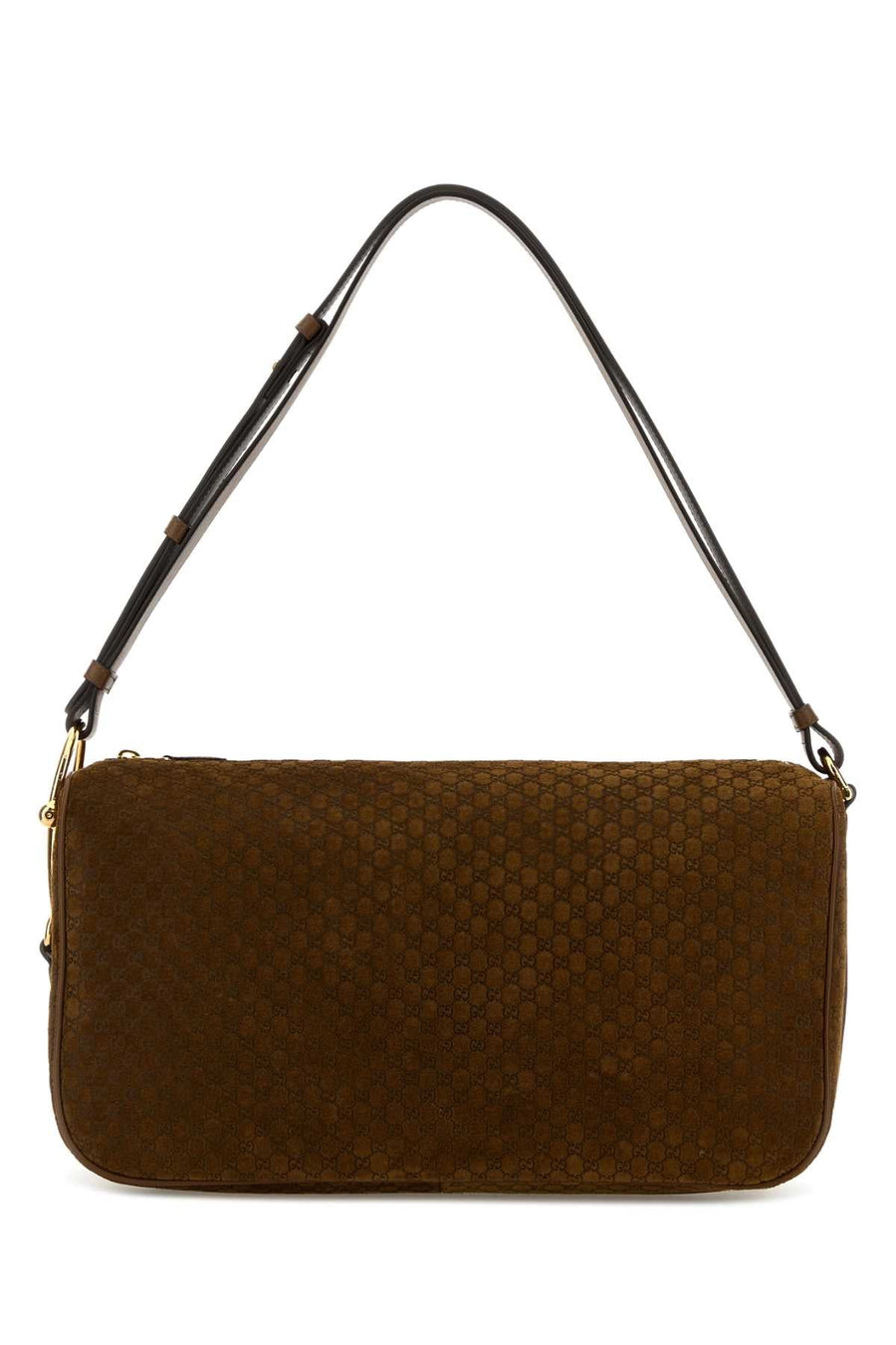 Gucci Half Horsebit Shoulder Bag — Brown Calf Skin