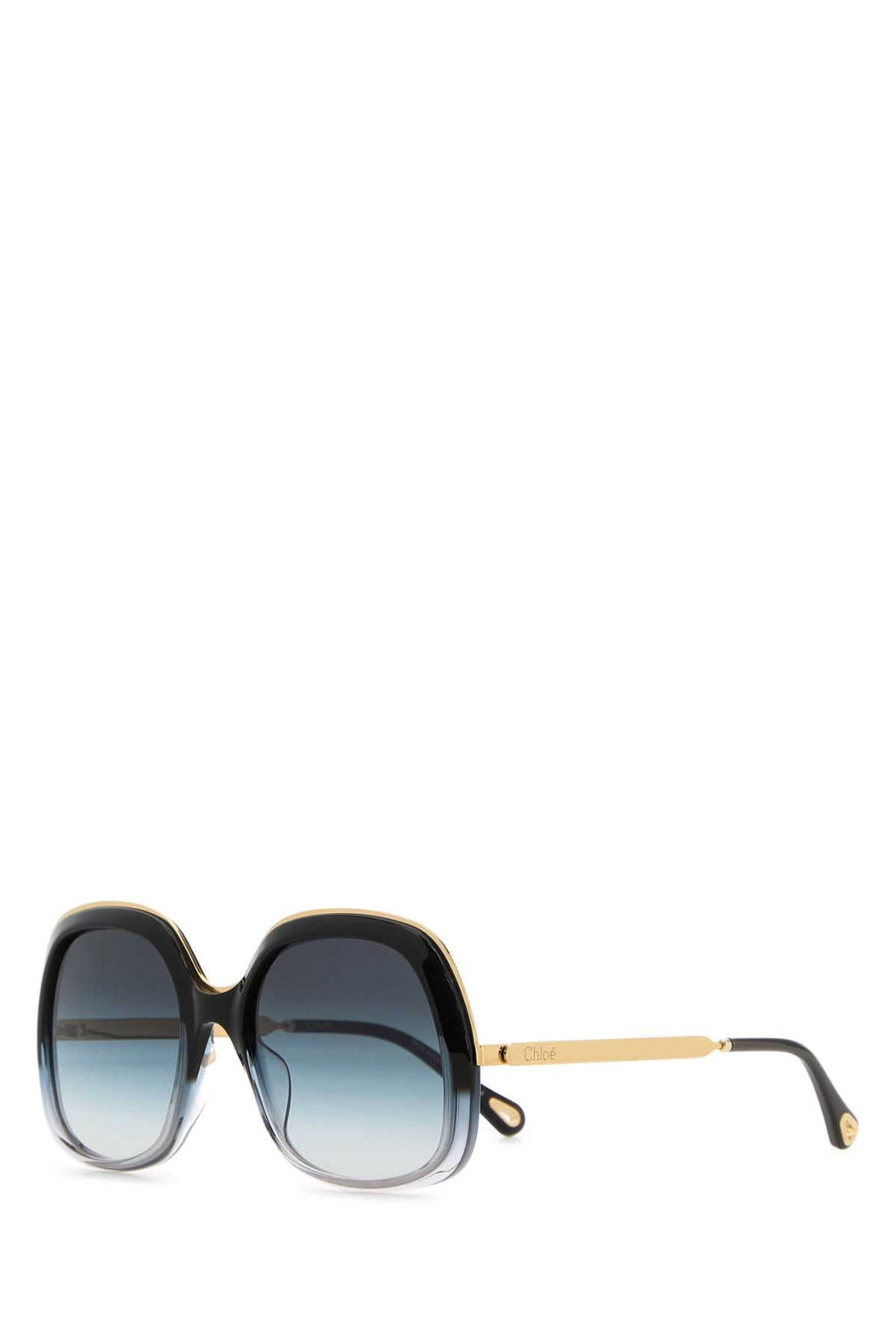 Chloé Ch0327s-005 Gradient Acetate Square Sunglasses — Gray Exterior