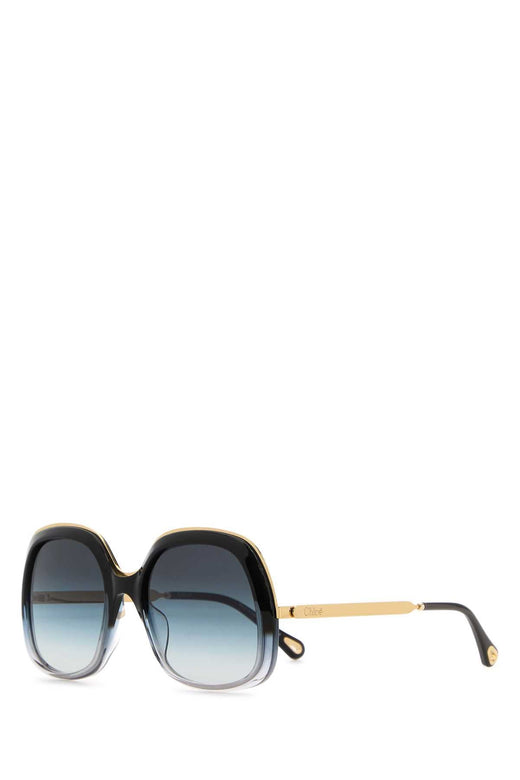 Chloé Ch0327s-005 Gradient Acetate Square Sunglasses — Gray Exterior