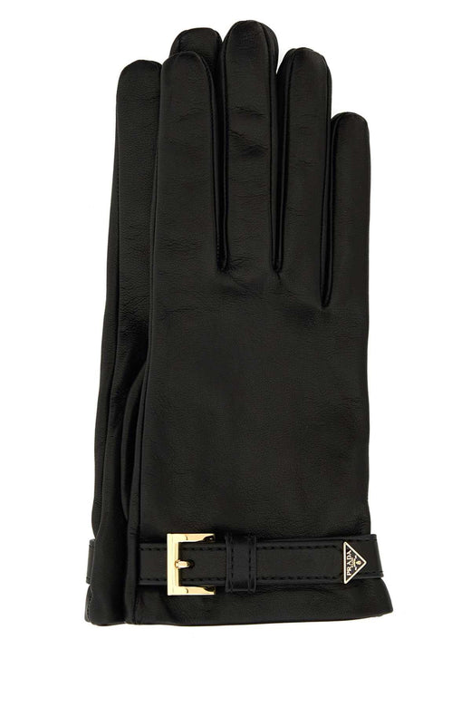 Prada Nappa Leather Gloves — Black Agnello