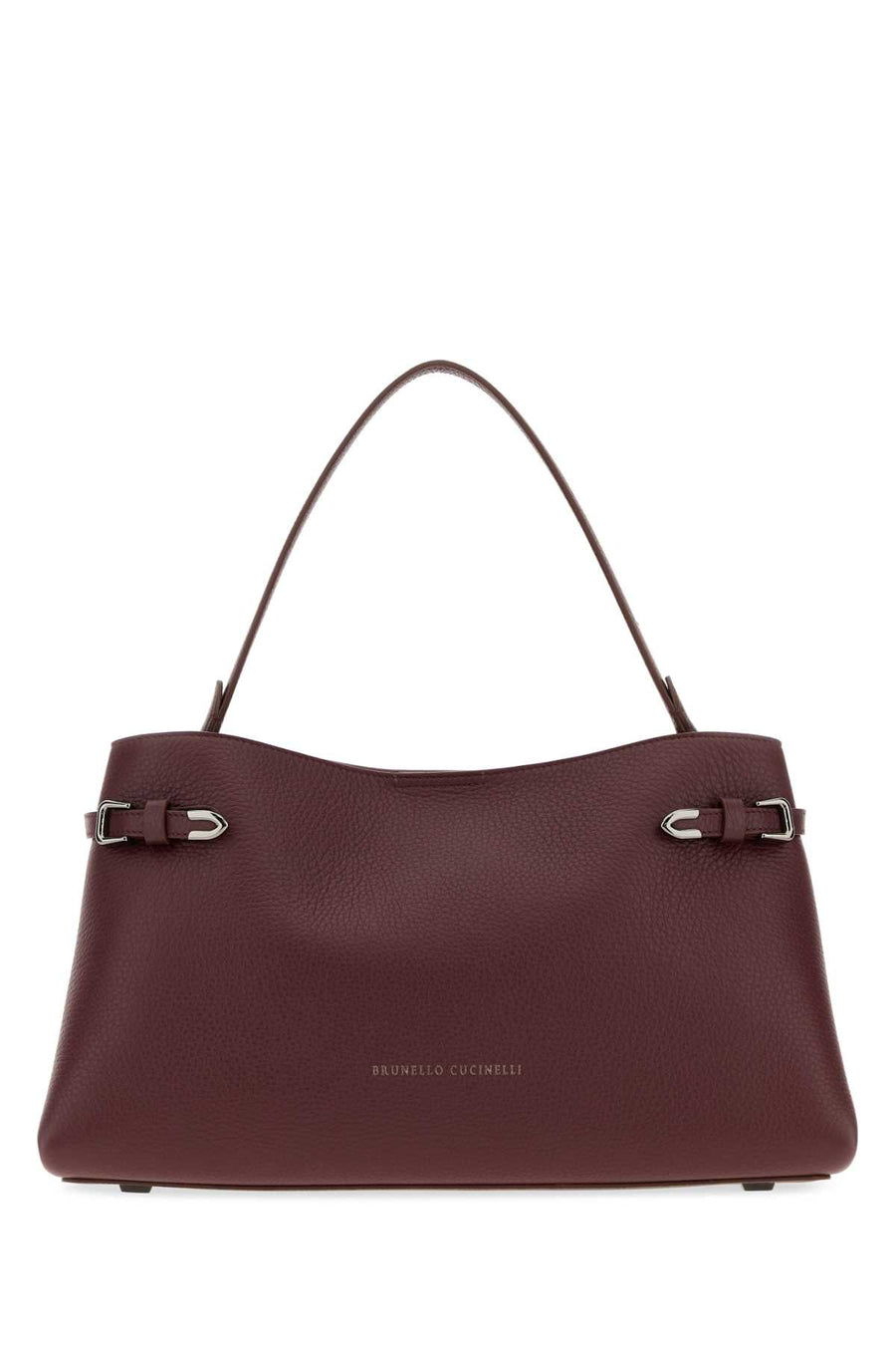 Brunello Cucinelli Scottish Red Deer Leather Shoulder Bag — Purple