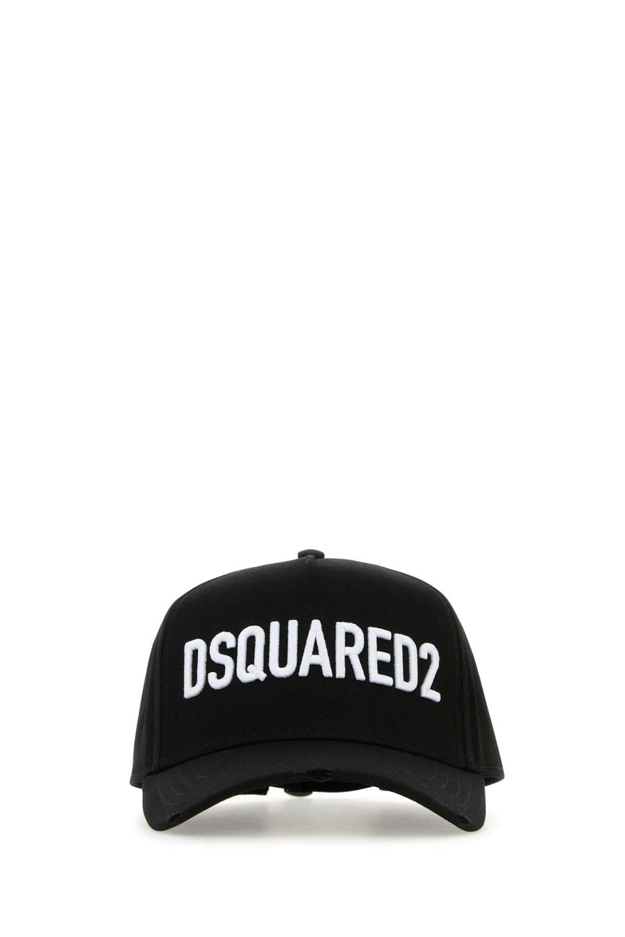 Dsquared2 Hat Logo-Embroidered Cotton Baseball Cap — Black Exterior: Caps
