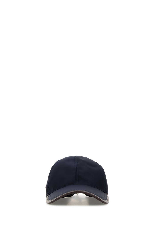 Prada Hat Re-Nylon Baseball Cap — Navy Caps