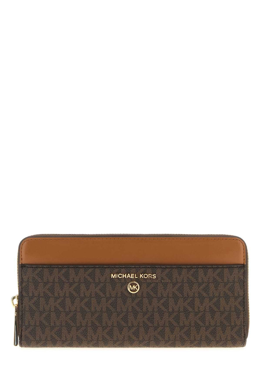 Michael By Kors Printed Canvas Wallet — Brown