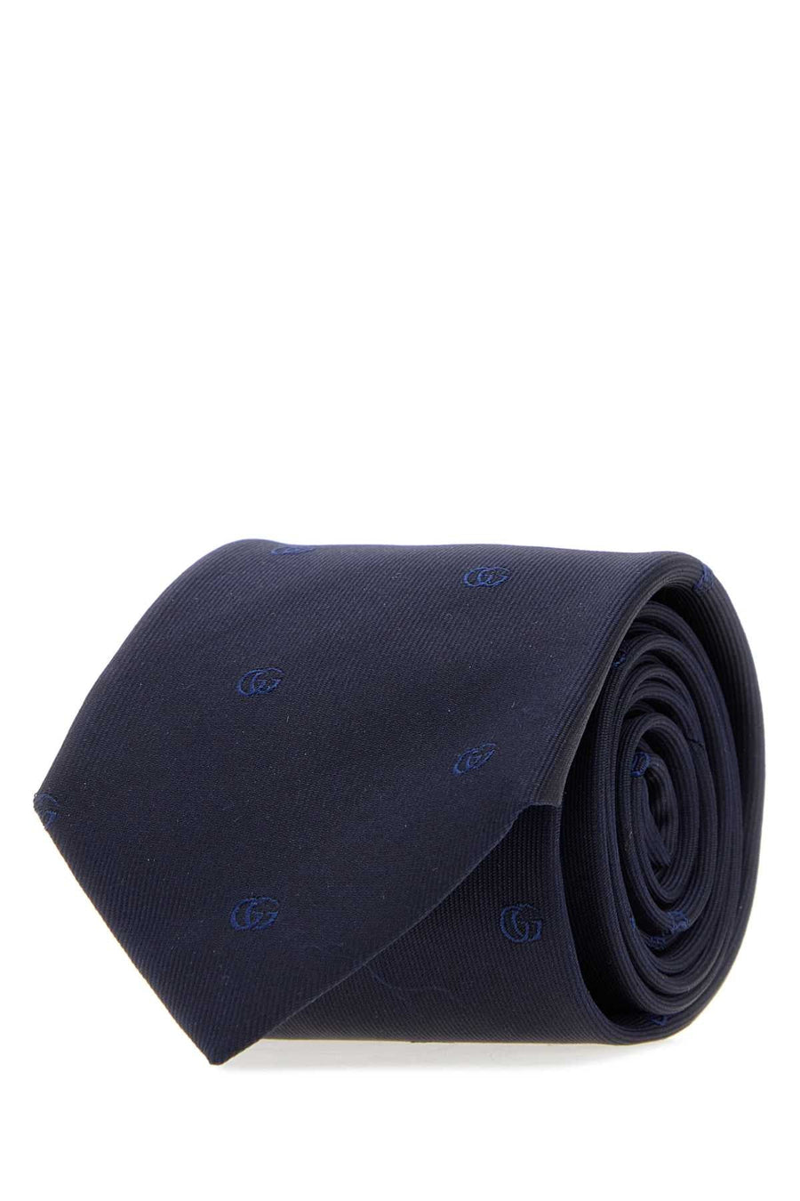 Gucci Running Necktie — Navy Silk Fabric Neckties