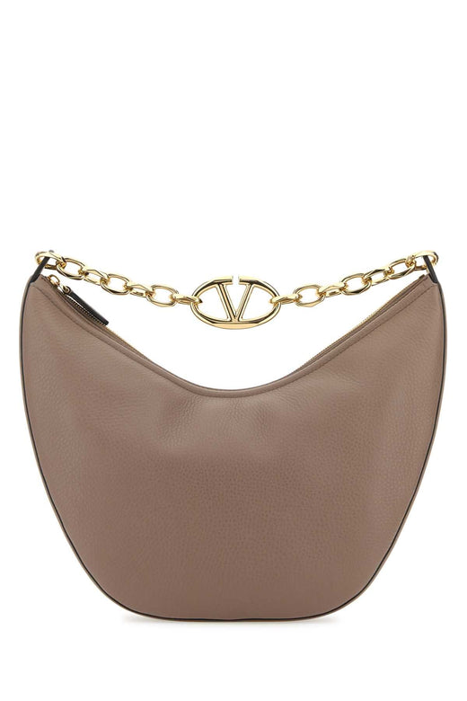 Valentino Garavani Moon Hobo Bag — Beige