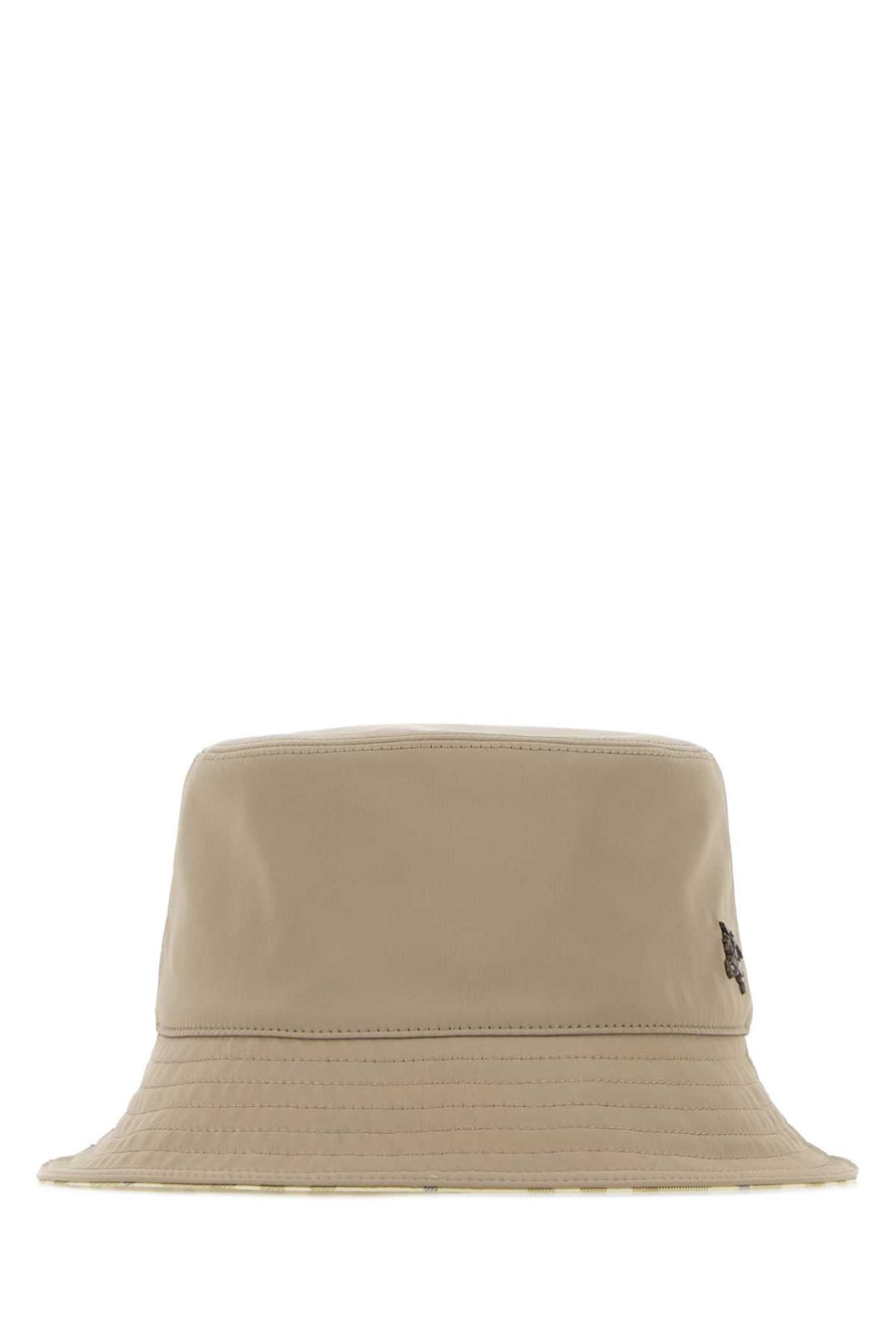 Burberry A:mh Stretch Canvas Reversible Bucket Hat — Beige