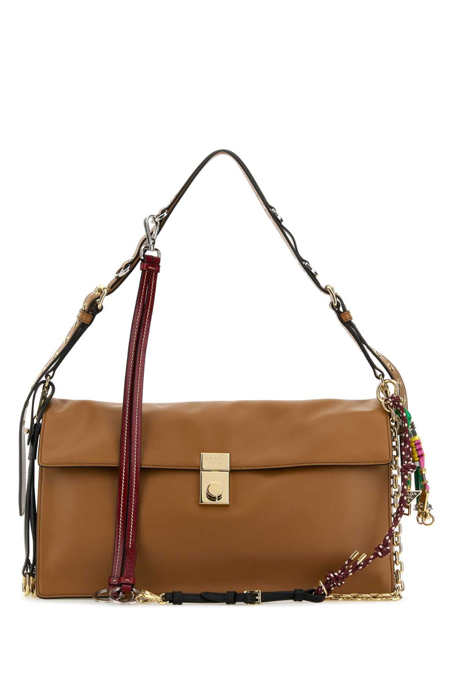 Prada Shoulder Bag — Brown Vitello