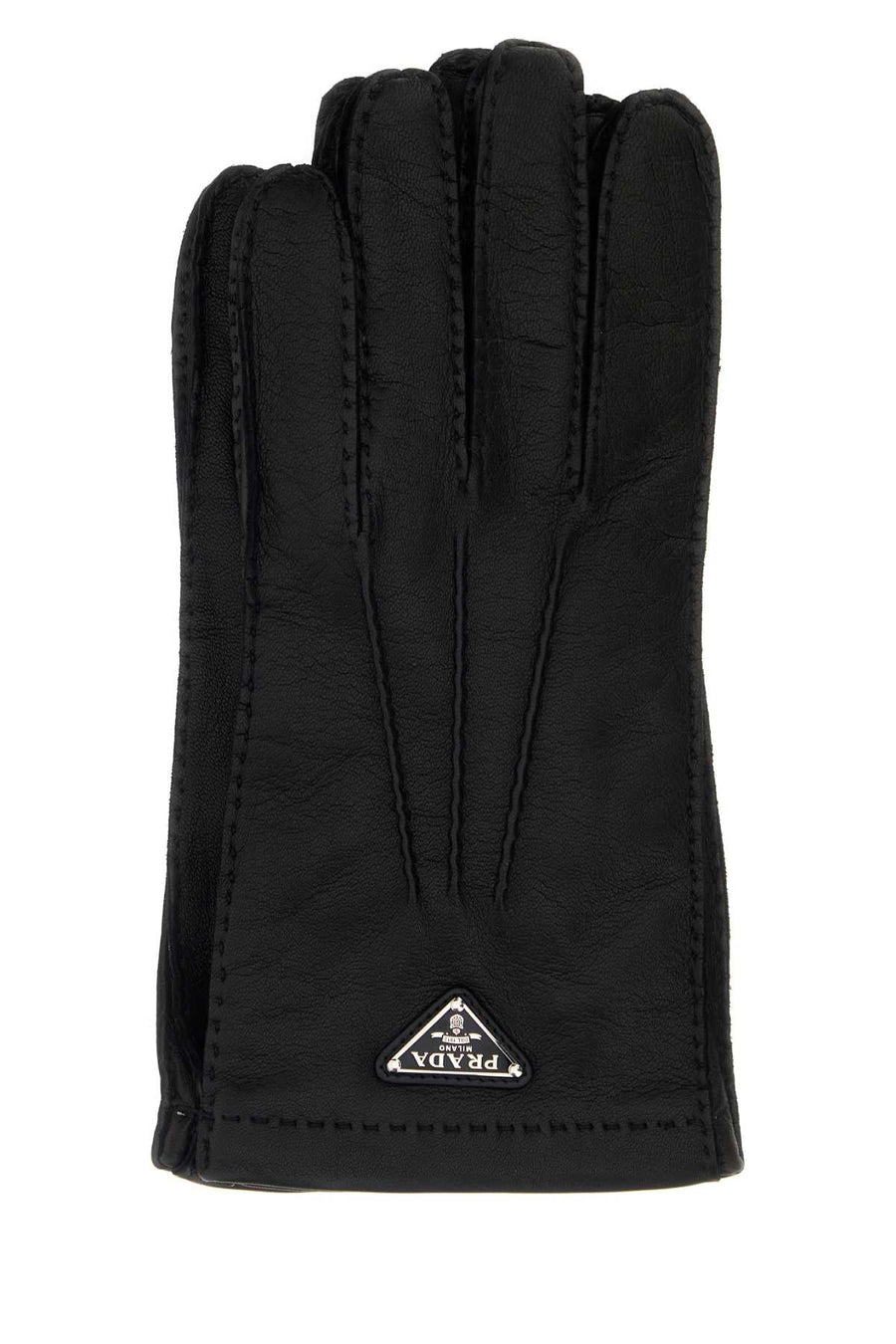 Prada Nappa Leather Gloves — Black