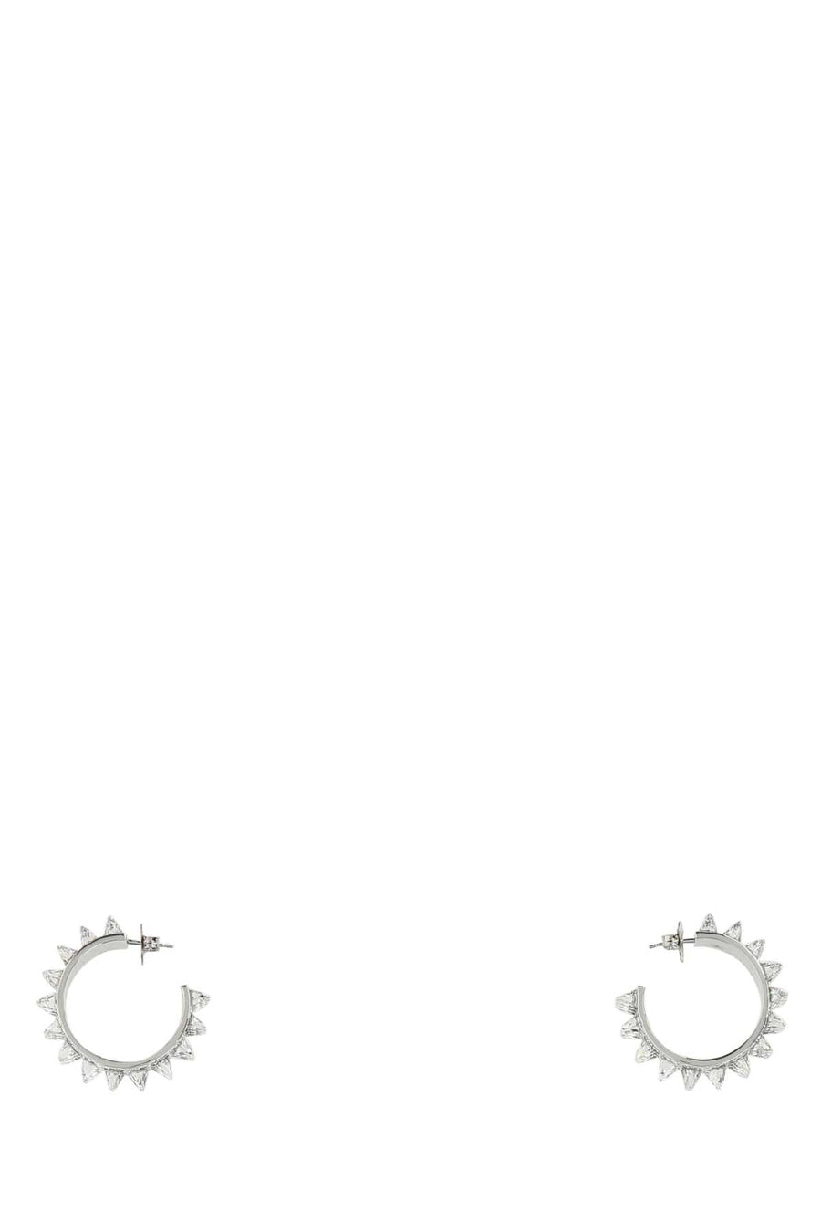 Amina Muaddi Big Karma Earrings — Silver