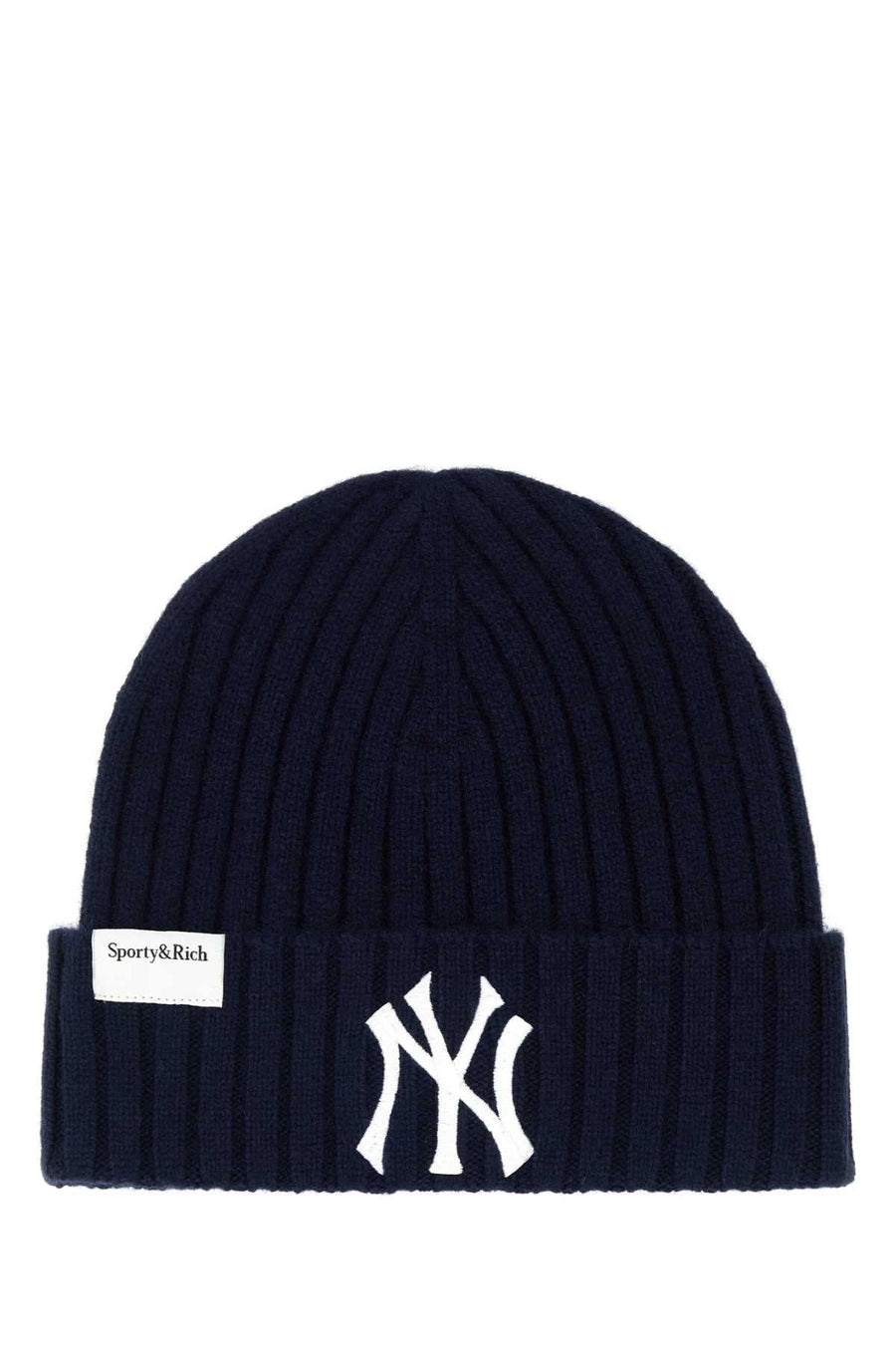 Sporty & Rich Heritage Beanie — Navy Exterior: Cashmere Wool Beanies