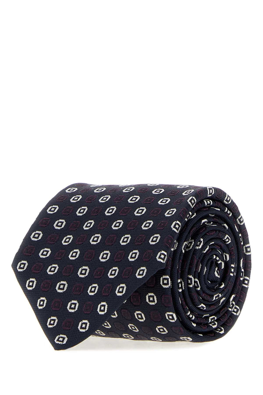 Saint Laurent Carreaux Necktie — Navy Exterior: Silk Lining: Neckties