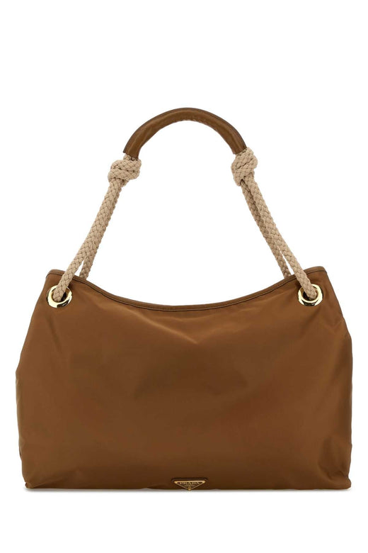 Prada Sacca Shoulder Bag — Brown