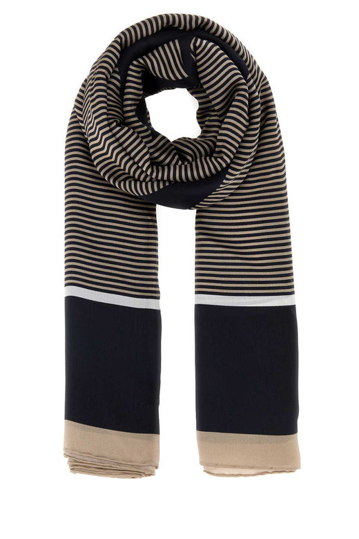 Saint Laurent Rayures Scarf — Navy Exterior: Silk Scarfs