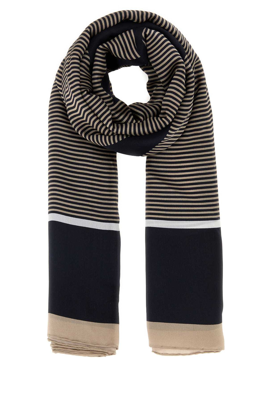 Saint Laurent Rayures Scarf — Navy Exterior: Silk Scarfs