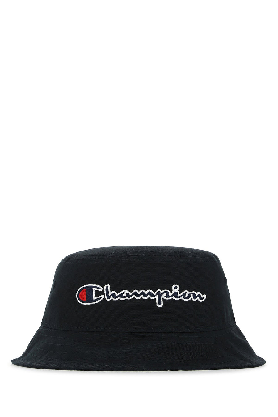 Champion Logo-Embroidered Cotton Bucket Hat — Black Exterior