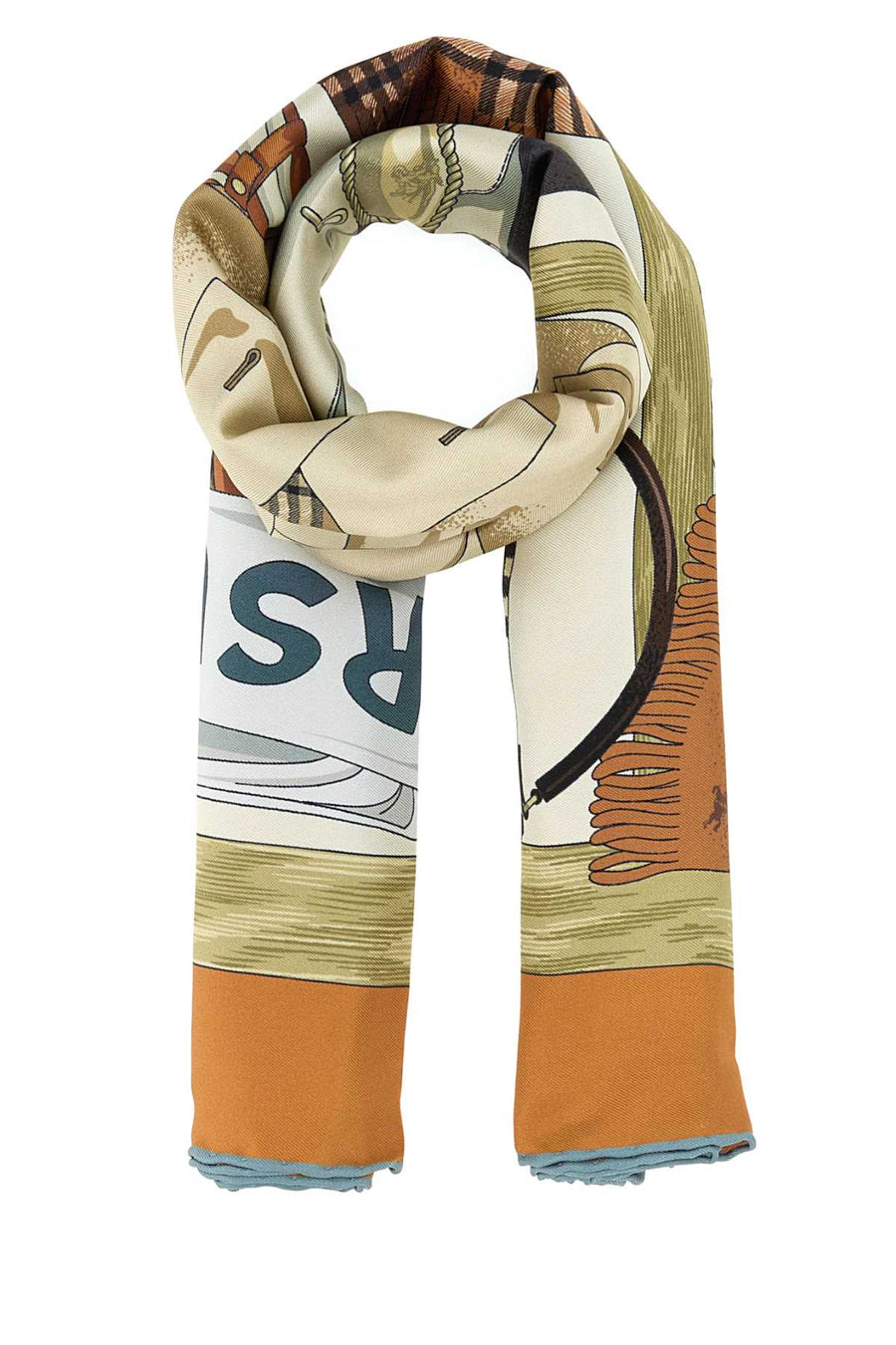 Burberry Wardrobe Silk Scarf — Orange Exterior: Scarfs