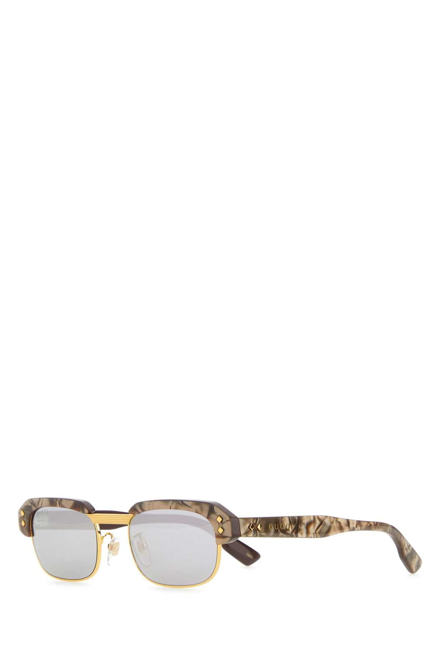 Gucci Printed Acetate And Metal Sunglasses — Brown Exterior