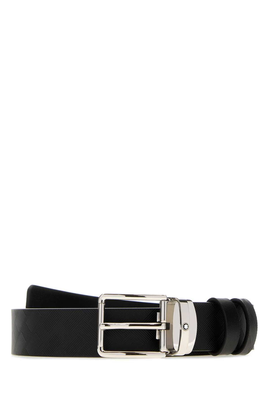 Montblanc Reversible Leather Belt — Black