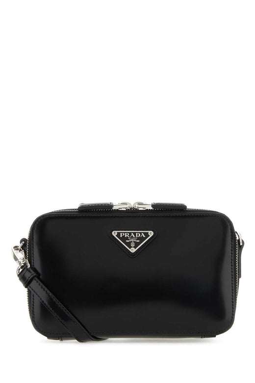 Prada Leather Crossbody Bag — Black