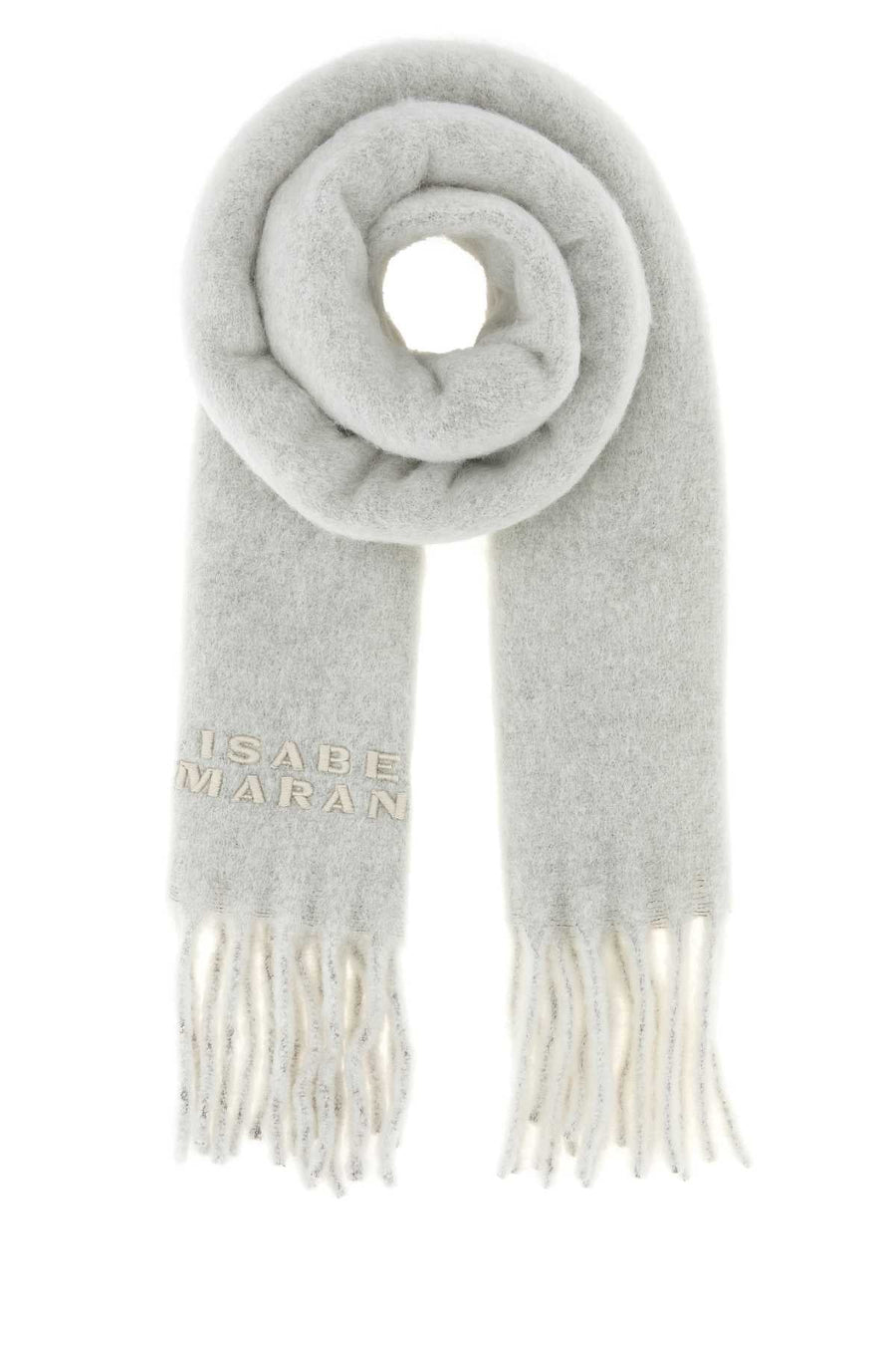Isabel Marant Firny Scarf — Gray Exterior: Alpaca Nylon Scarfs