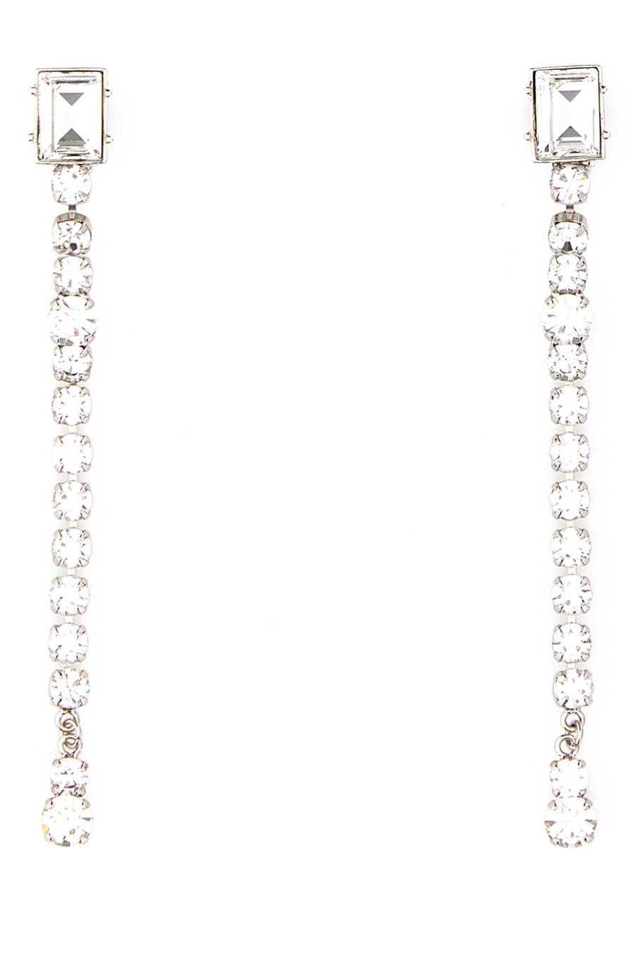 Alessandra Rich Crystal Earrings — Silver