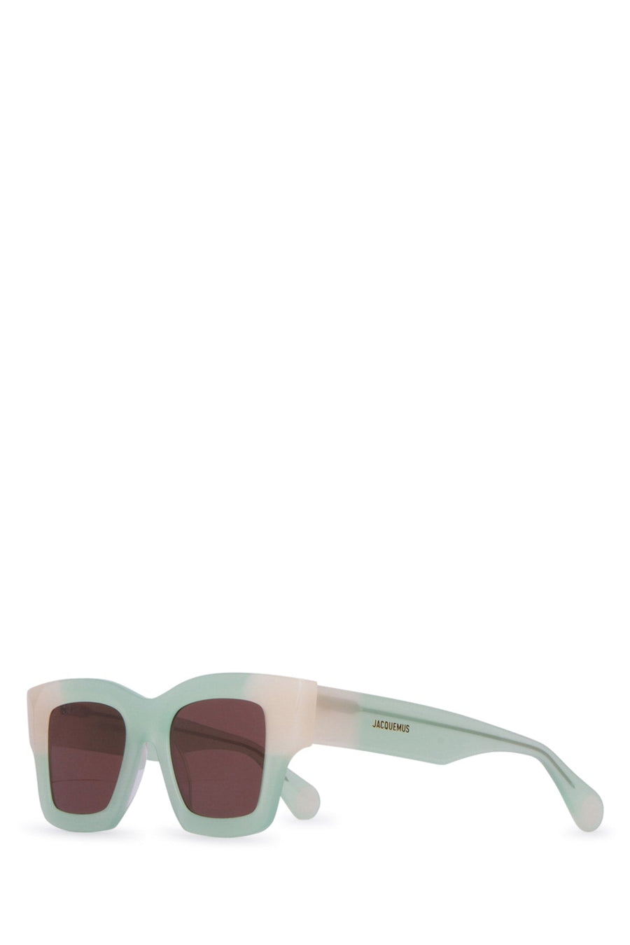 Jacquemus Chunky Acetate Square Sunglasses — Green Frame