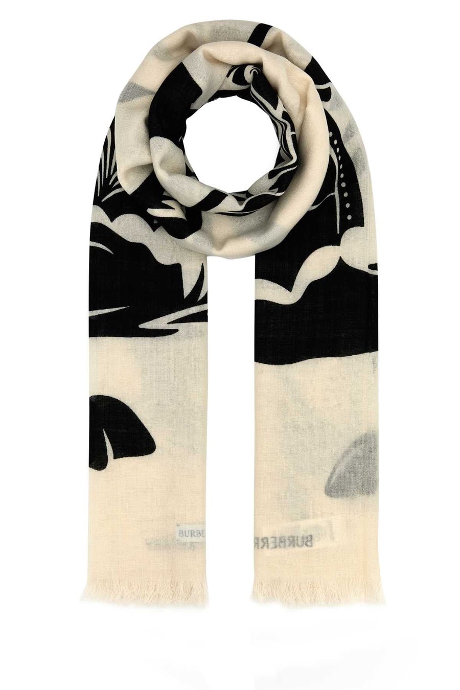 Burberry Scarf — Beige Wool Scarfs