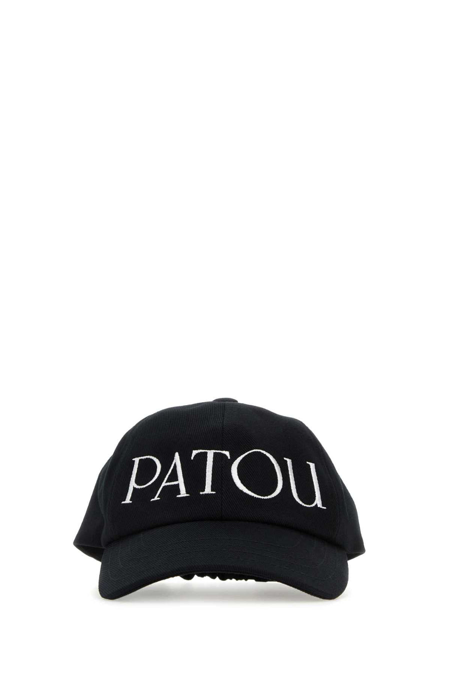 Patou Hat Logo-Embroidered Cotton Baseball Cap — Black Co - Caps
