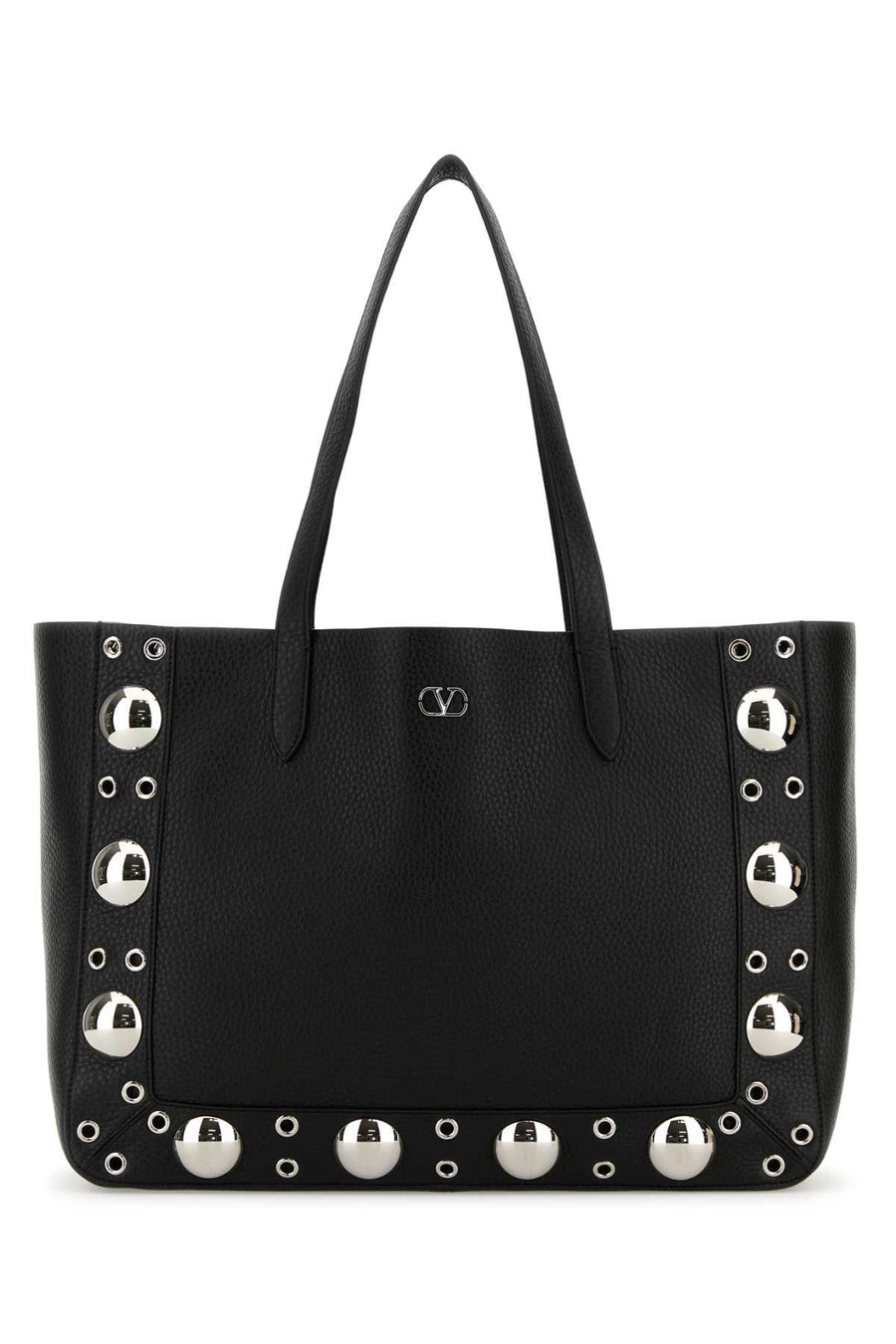 Valentino Garavani Nellcote Tote Bag — Black Calf Leather - Bos Taurus