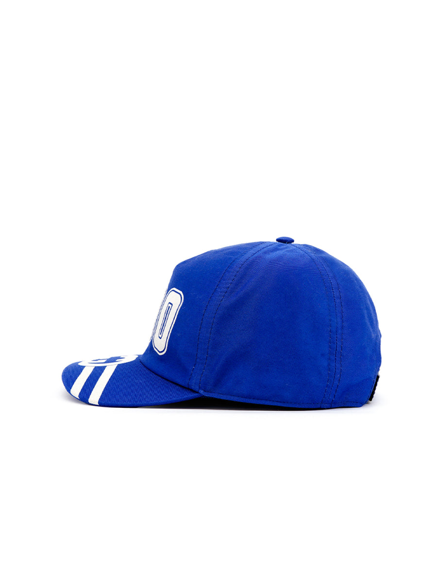 Gucci 6730814hakr4368 Gg Logo Baseball Cap — Blue Cotton Caps