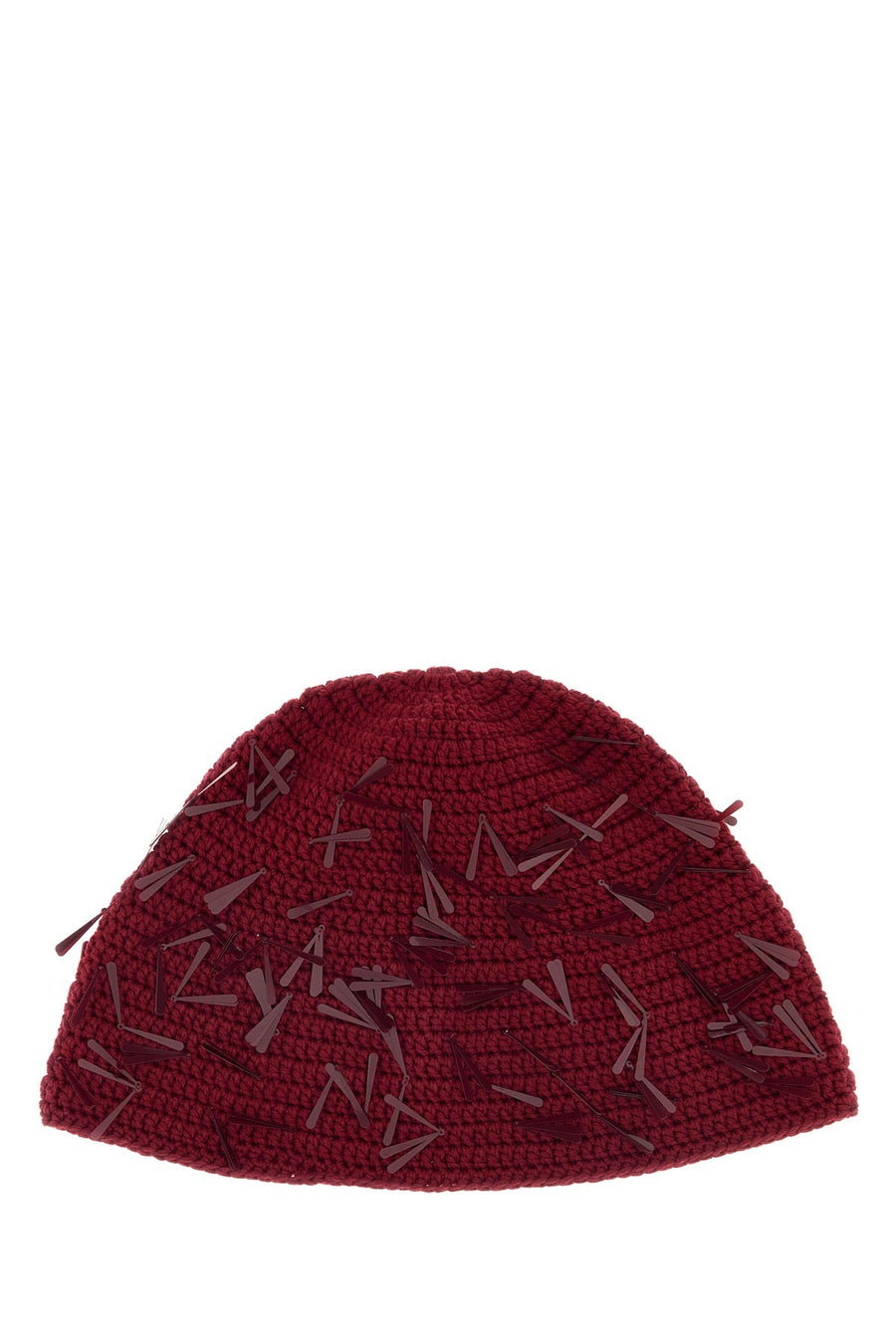 Alanui Sunset Beanie — Red Exterior: Polyvinyle Cotton Beanies