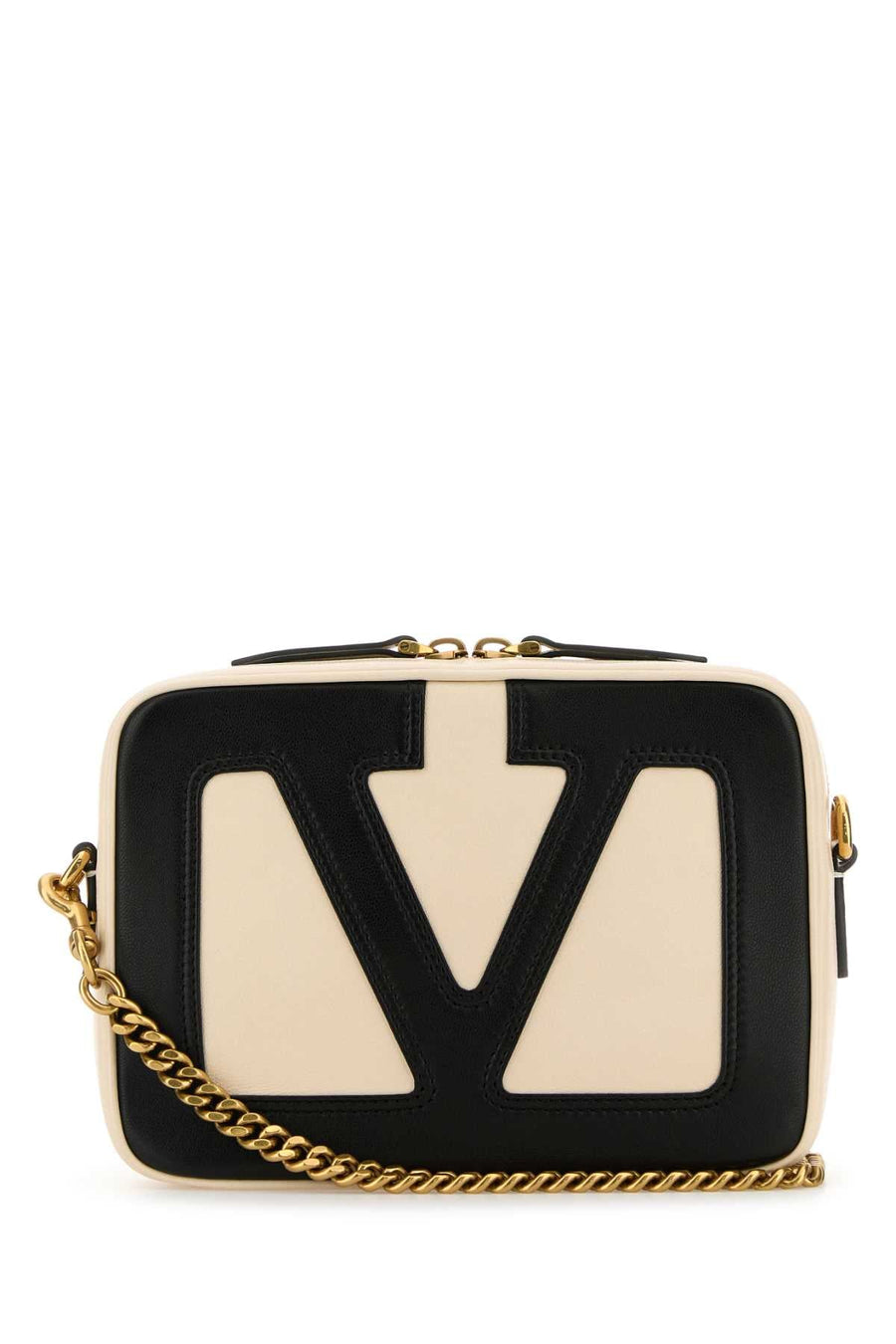 Valentino Garavani Case Crossbody Bag — Beige