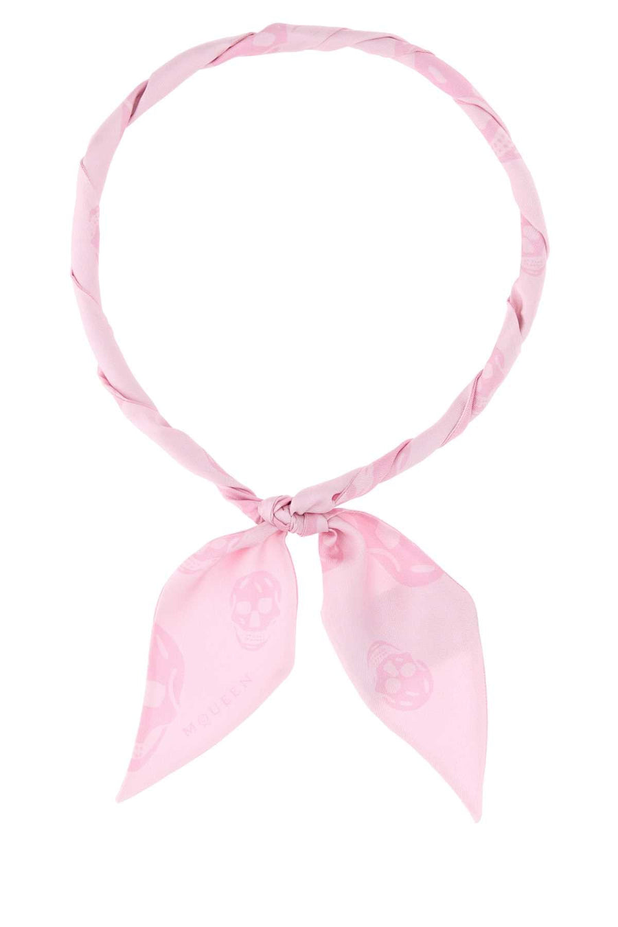 Alexander Mcqueen Skinny Scarf — Pink Exterior: Silk Scarfs