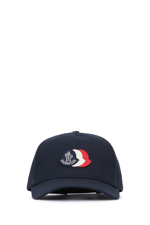 Moncler Jr Baseball Logo-Embroidered Cap — Navy Base Fabric: Cotton Caps