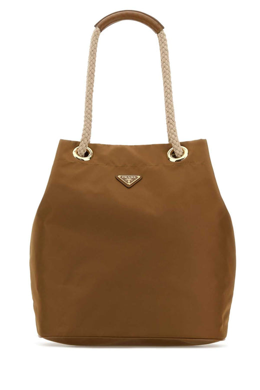 Prada Mariner Bucket Bag — Brown