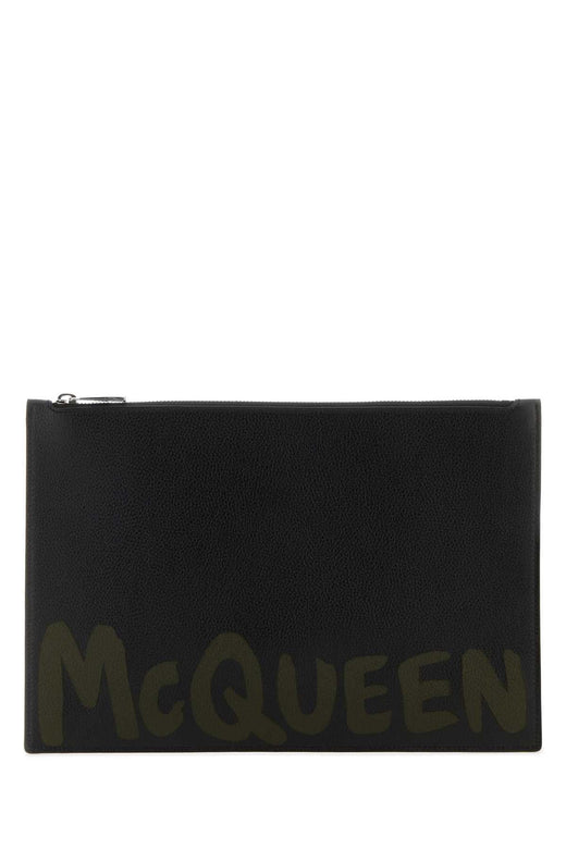 Alexander Mcqueen Beauty Clutch — Black Wallet