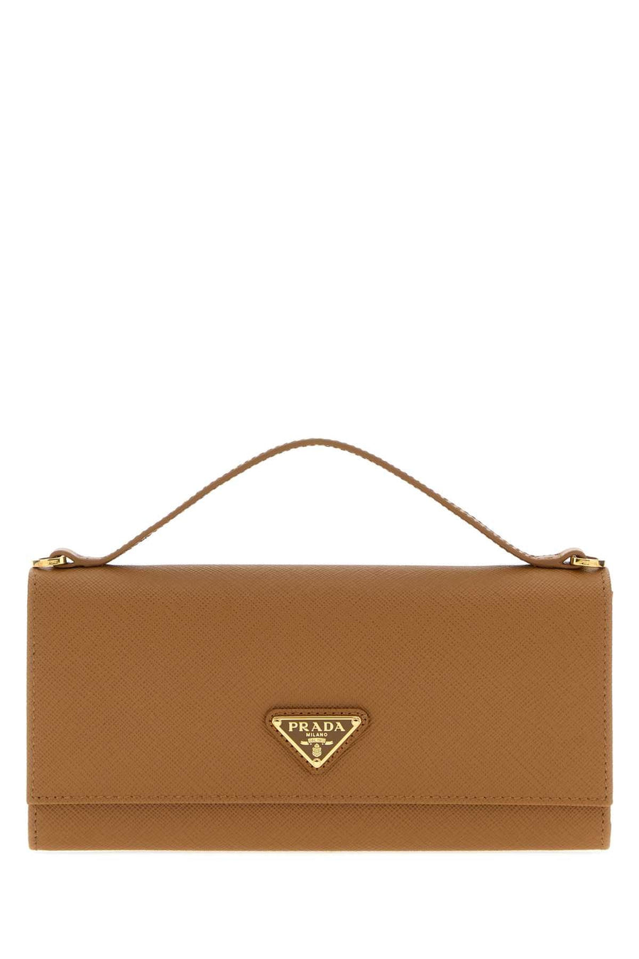 Prada Saffiano Leather Wallet — Brown