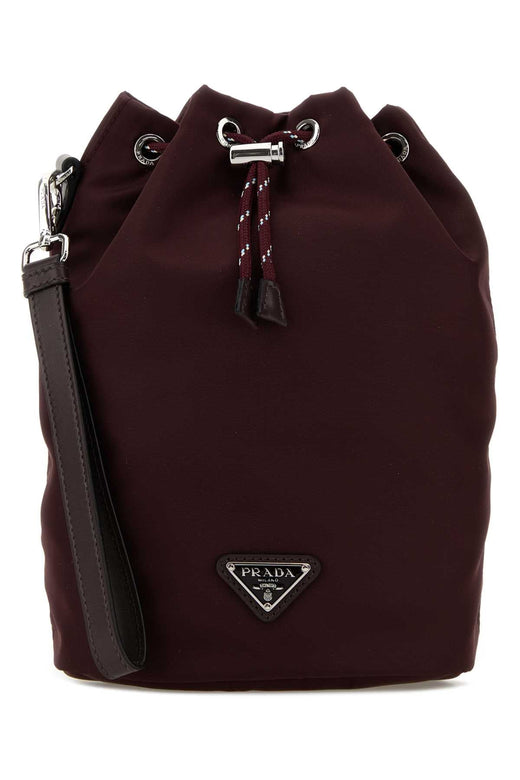 Prada Contenitori Clutch — Burgundy
