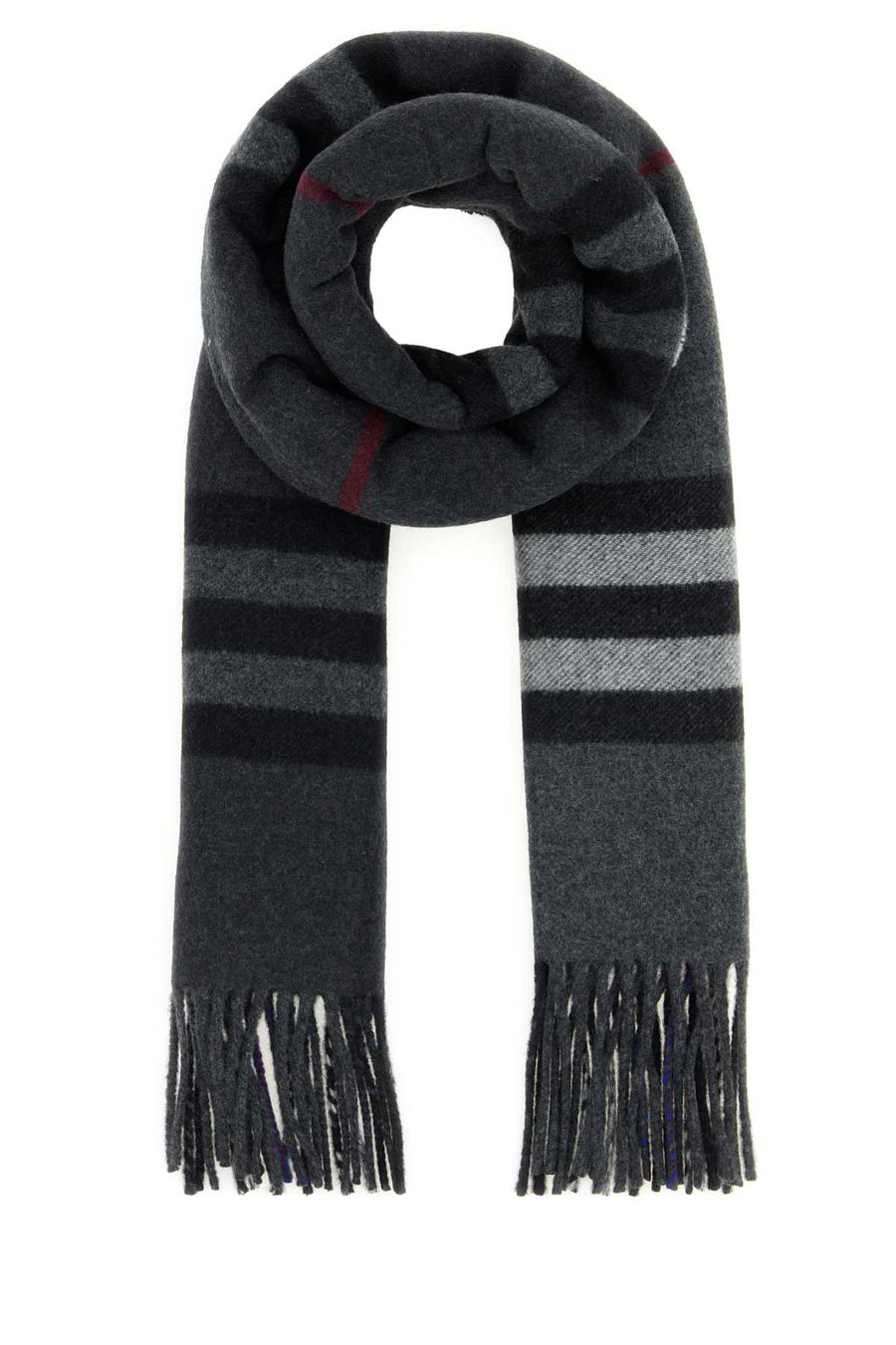 Burberry Double Scarf — Gray Exterior: Cashmere Scarfs