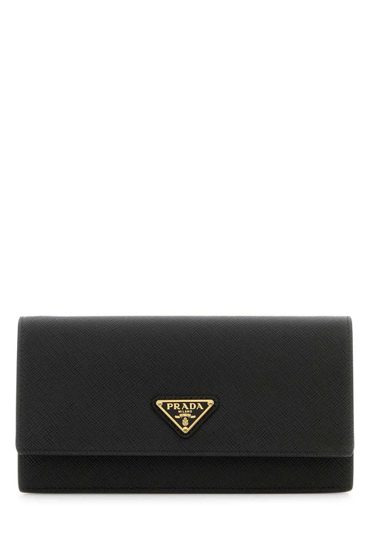 Prada Saffiano Leather Wallet — Black Vitello
