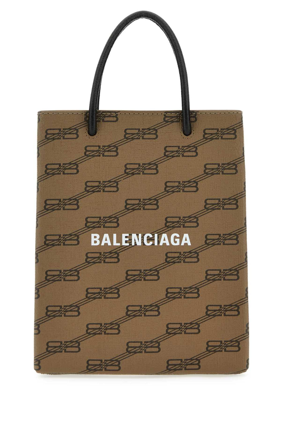 Balenciaga Logo-Jacquard Canvas Tote Bag — Beige
