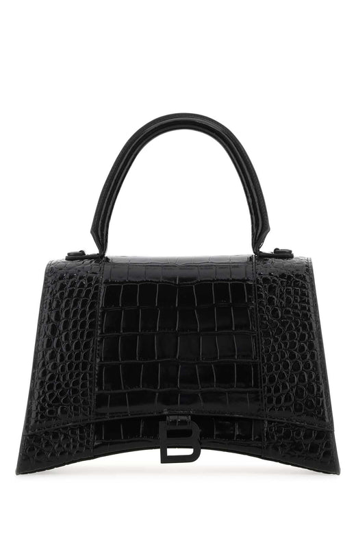 Balenciaga Hourglass Top Handle Bag — Black