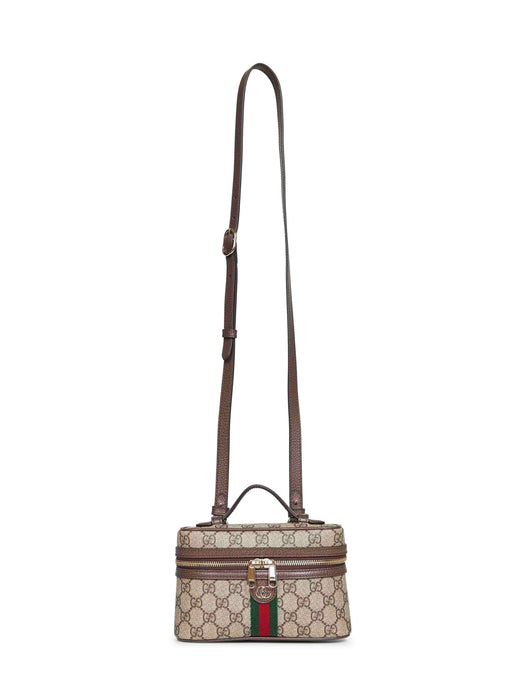 Gucci Ophidia Top Handle Bag — Beige Polyurethane