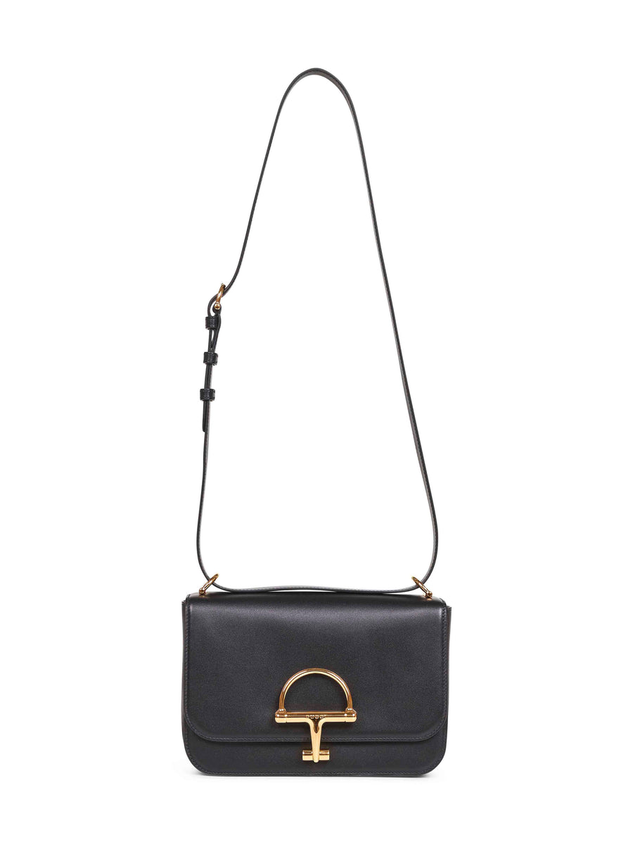 Gucci Siena Shoulder Bag — Black Calf Leather